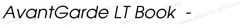 AvantGarde LT Book 粗字体转换